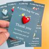 Pocket Hug Cards Are Suitable for Any Daily Holiday Gift Cards. 20/40/60PCS DIY Resin Frosted Heart Series Blue Cards