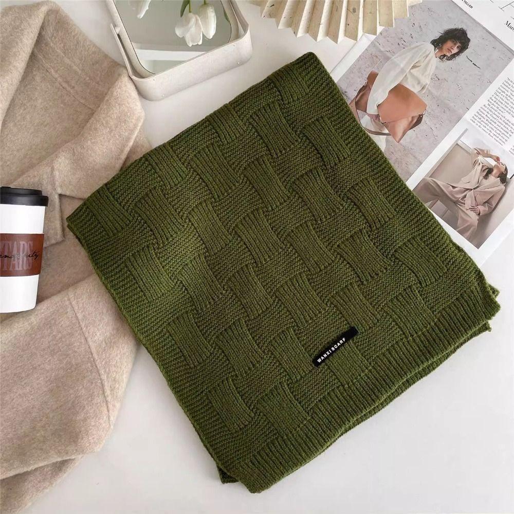 Thicken Winter Cashmere Scarves Soft Winter Shawl Elegant Knitted Scarf  Student