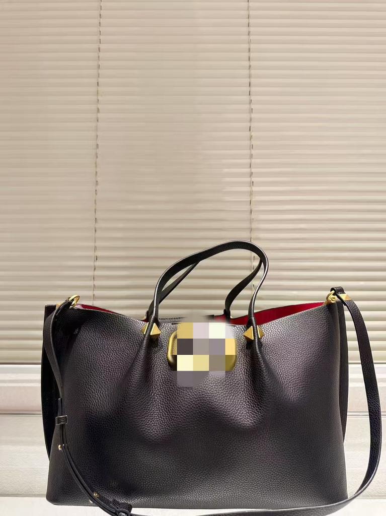 Bolsa de mano grande de ante felpudo casual vintage para ir al trabajo, portátil, de compras, con remaches, bandolera, cesta de verduras para niño y madre