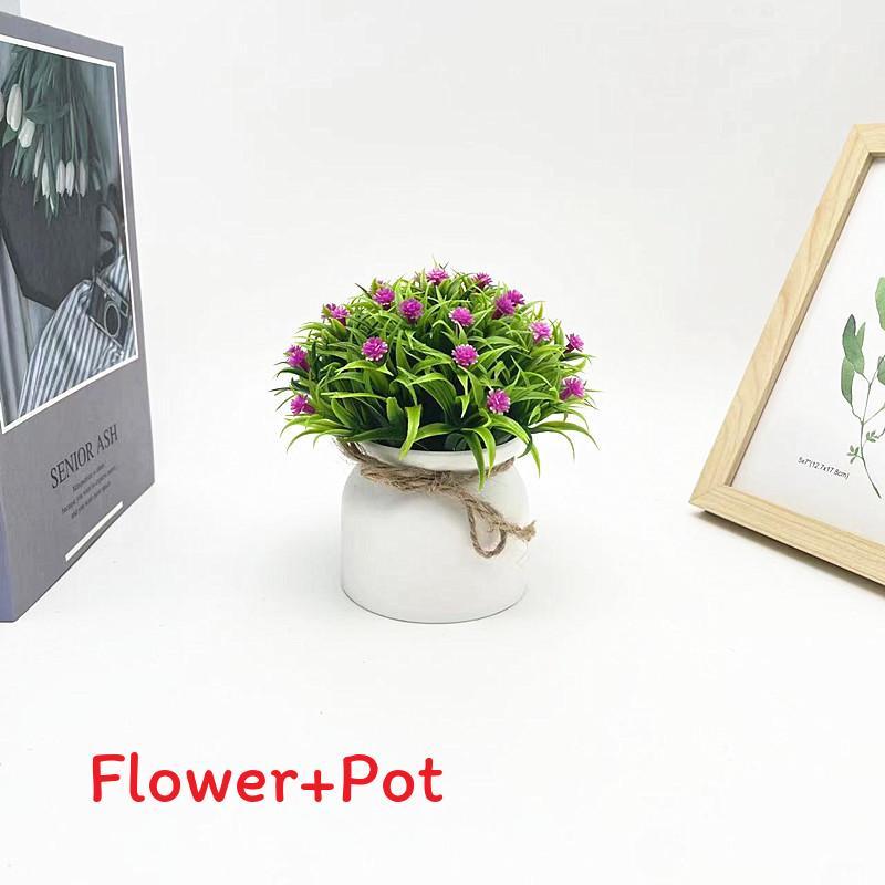 Gypsophila Plastic Paniculata L Potted Plant Bonsai With Roped Bow Wedding Decor