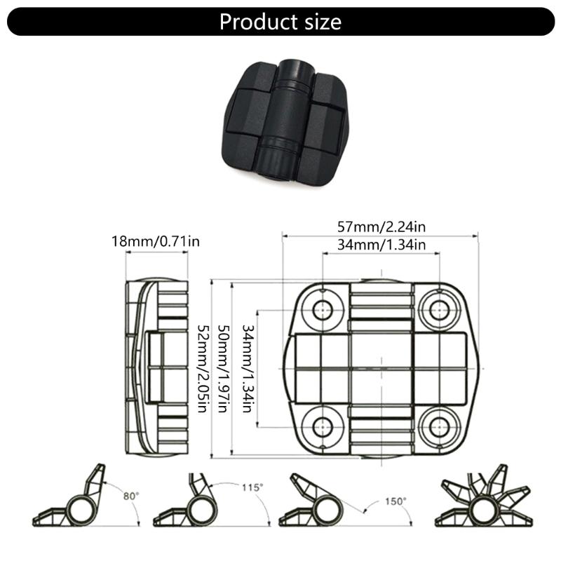 Quiet Closing Buffer Hinge With Rounded Edges Heavy Type Nylons For Door Foldable Furniture Easyly Installation