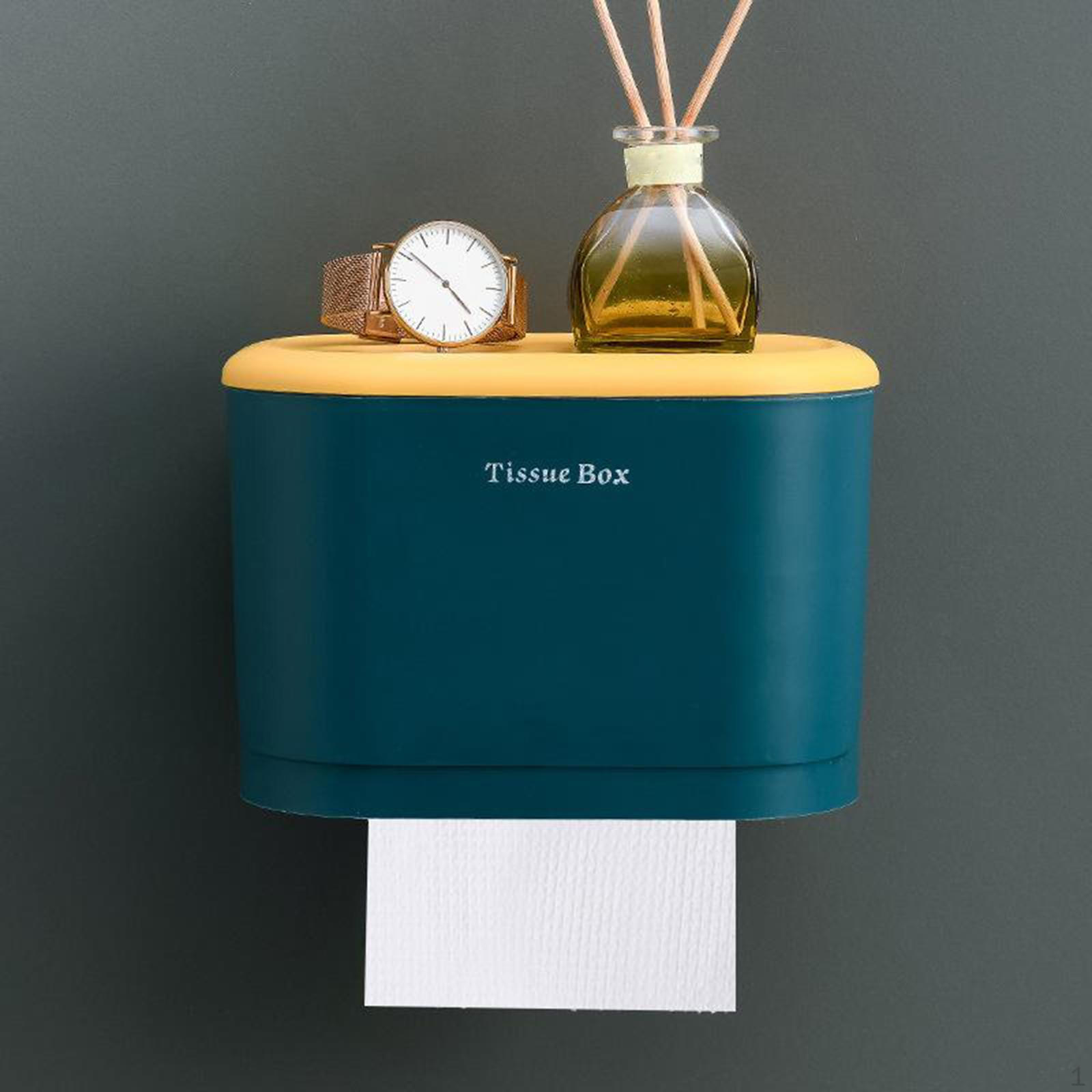 Facial Tissue Dispenser Box Holder Multi-functional Napkin Organizer for Bathroom, Kitchen and S Blue