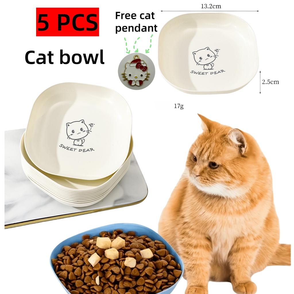 5 Pcs/ 10 Pcs Cat Bowl, Cat Feeding Watering Supplies