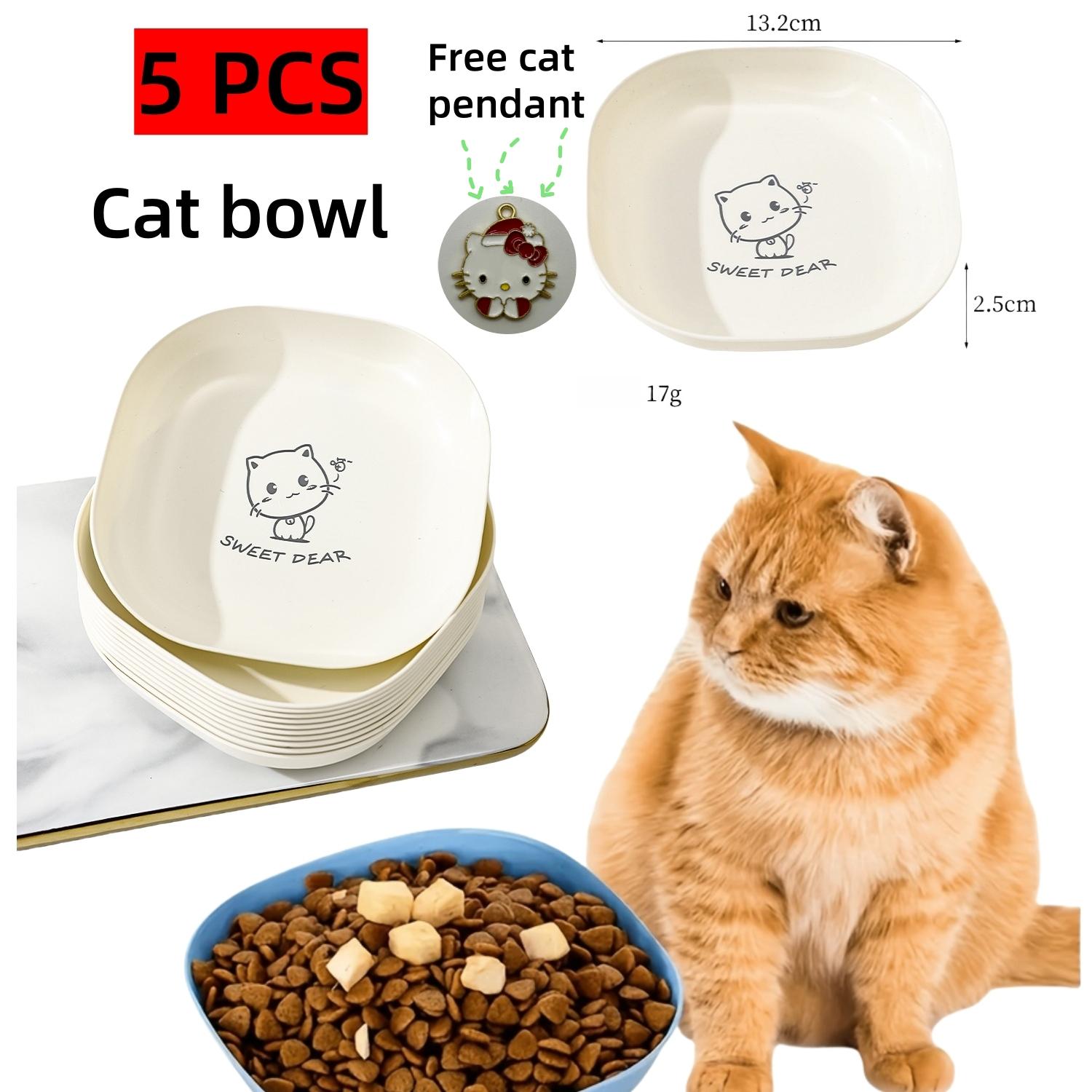 

5 pcs/ 10 pcs Cat bowl, Cat Feeding Watering Supplies 5 pcs