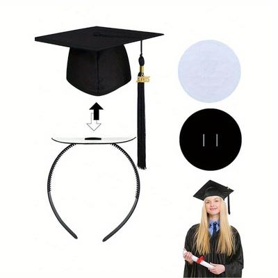 Serre-tête Insère pour Chapeau de Remise de Diplôme - Fixe le Chapeau et Maintient la Coiffure, Design Intérieur Amélioré, pour Serre-tête Fixant le Chapeau de Remise de Diplôme, Peut Fixer Votre Chapeau
