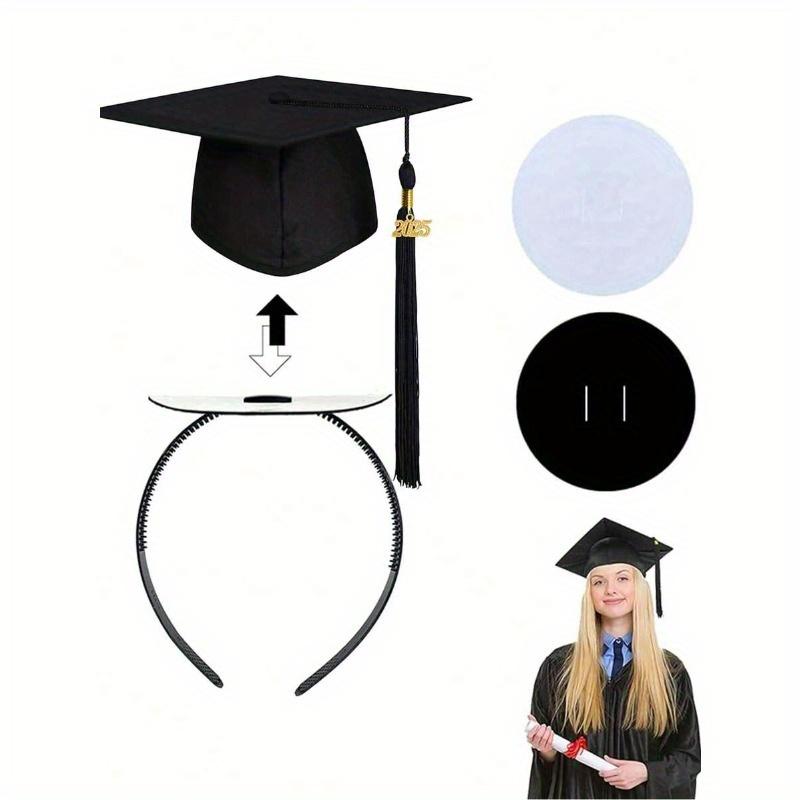 

Вставка-ободок для выпускной шапочки - Фиксирует шапочку и сохраняет прическу, Улучшенный внутренний дизайн, для фиксации выпускной шапочки, Может зафиксировать вашу шляпу разноцветный