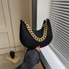 Fashionable Felt Bag Stylish Retro Simple Chain Crossbody Tote Underarm Handbag
