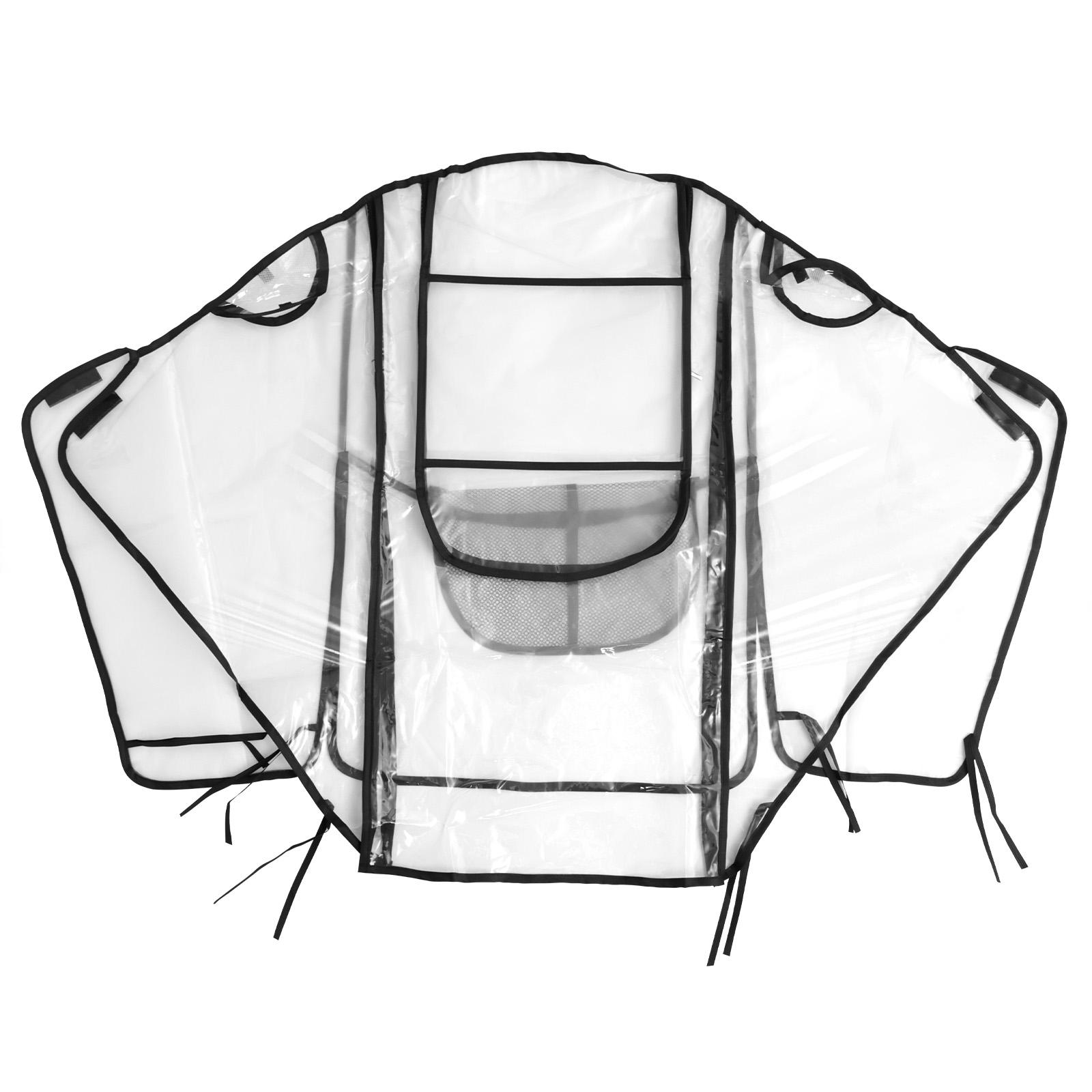 

New EVA Stroller Rain Cover Dust Proof Double Zipper Closure Infant Car Rain Cover Breathable Windproof Coverfor Outdoor Travel Black