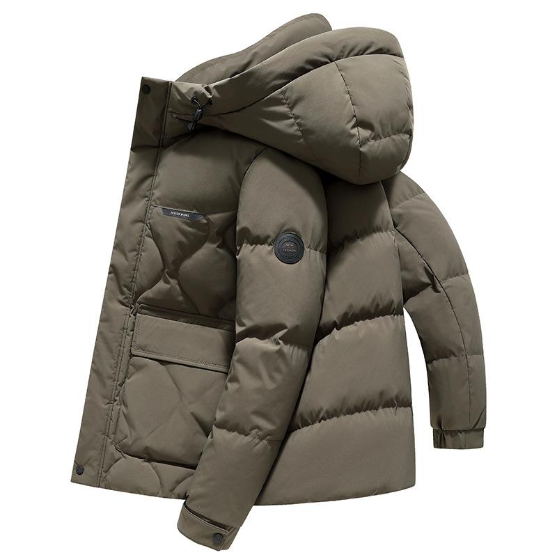 Men's Down Jacket Autumn and Winter Hooded Duck Down Warm Business Casual Graphene Thickened Down Youth Jacket