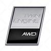 AALK1 3D Metal Chrome R-Type AWD Badge Swedish Flag Moose Emblem Sticker for Volvo V40 XC60 XC90 C30 V60 - Auto Trunk/Fender Exterior