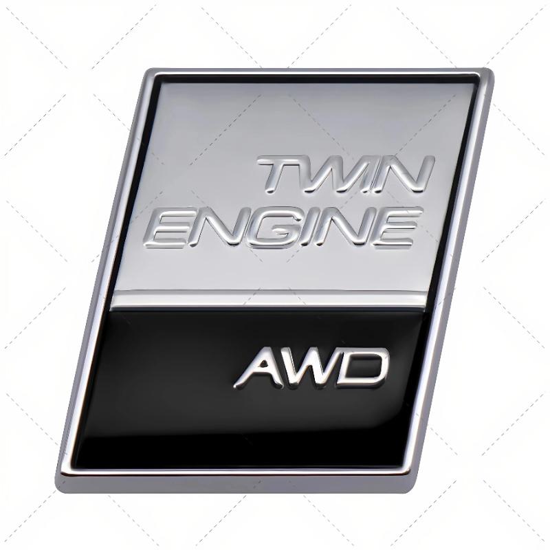AALK1 3D Metal Chrome R-Type AWD Badge Swedish Flag Moose Emblem Sticker for Volvo V40 XC60 XC90 C30 V60 - Auto Trunk/Fender Exterior