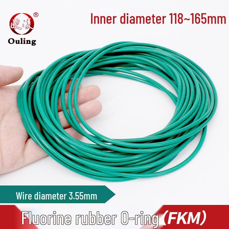Green Fluororubber Oil-Resistant O-ring, Inner Diameter: 118-165mm, Cross-section: 3.55mm 118*3.55mm (1 piece)