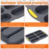 2Pcs 6 Cavities Silicone Bread Loaf Pan Nonstick Loaf Pan Heat Resistant Bread Mold Dishwasher and Microwave Safe for Kitchen