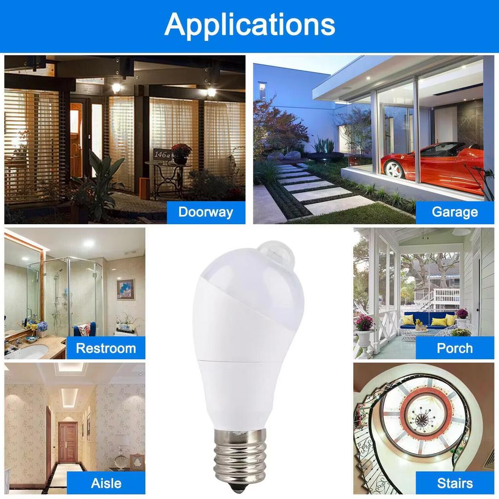 PIR Motion Sensor LED Light Bulbs AC 85-265V Smart Bulbs Motion Activated ON/OFF Home Lights Lamp With Motion Sensor E27 E26 B22
