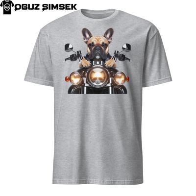 French Bulldog Motorcycle Tee | Unisex Short Sleeve Shirt | Unique Graphic Print