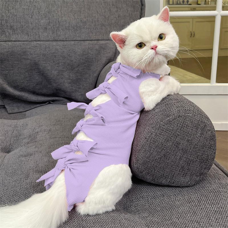 Cat Spay and Neuter Clothes Anti-licking Female Cat Surgical Clothes Lightweight and Breathable After Weaning Pet Clothing Cat Spay and Neuter Clothes