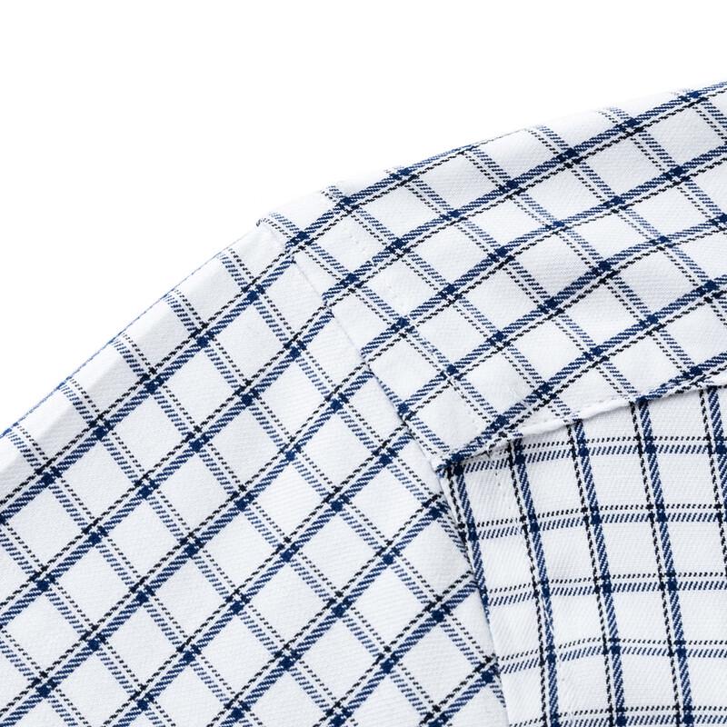 MONTAGUT Men's Easy-Care Plaid Long-Sleeve Casual Shirt