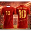 2026 Nuova Maglia da Calcio Stampata 3D per Tifosi Lamine Yamal T-shirt Sportiva Traspirante Asciugatura Rapida per l'Estate all'Aperto