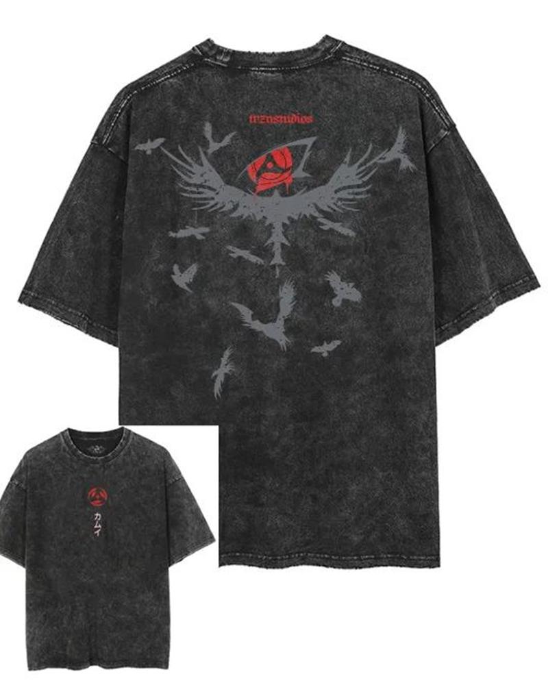 

New Arrival Mens Clothes Tee Shirt Homme Graphic TShirts Men Tshirt for Men Ropa Washed Retro Japanese Anime Printed S