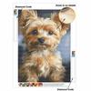 Yorkie Full Round Drill Diamond Painting Kit DIY Sparkle Art Canvas for Adults Relaxing Craft and Home Decoration Gift Idea Set