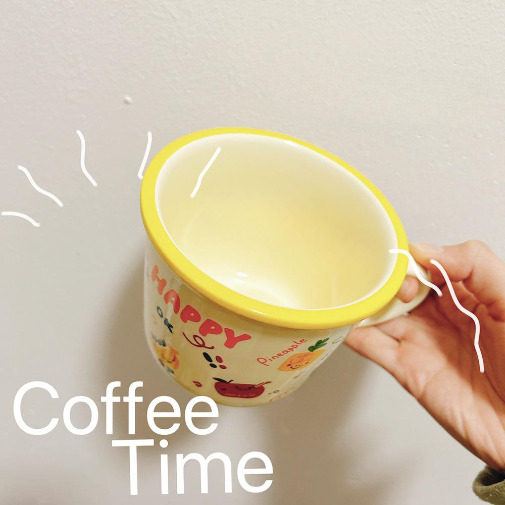 Cartoon Four Seasons Autumn Ceramic Cup Mug Breakfast Cup Gift Ceramic Home Birthday Full Moon Souvenir