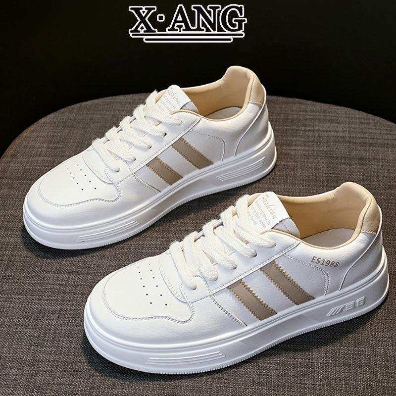Leather soft-soled white shoes children's versatile board shoes spring and summer new breathable and lightweight casual sports women's shoes