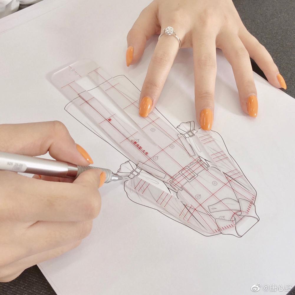 Fashion Drawing Template Ruler Set Humanoid Patterns Design Ruler For Designers