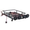 Roof Rack Luggage Carrier with LED Light Bar for 1/10 Traxxas Defender TAMIYA CC01 Axial SCX10 RC Car Prts Accessories