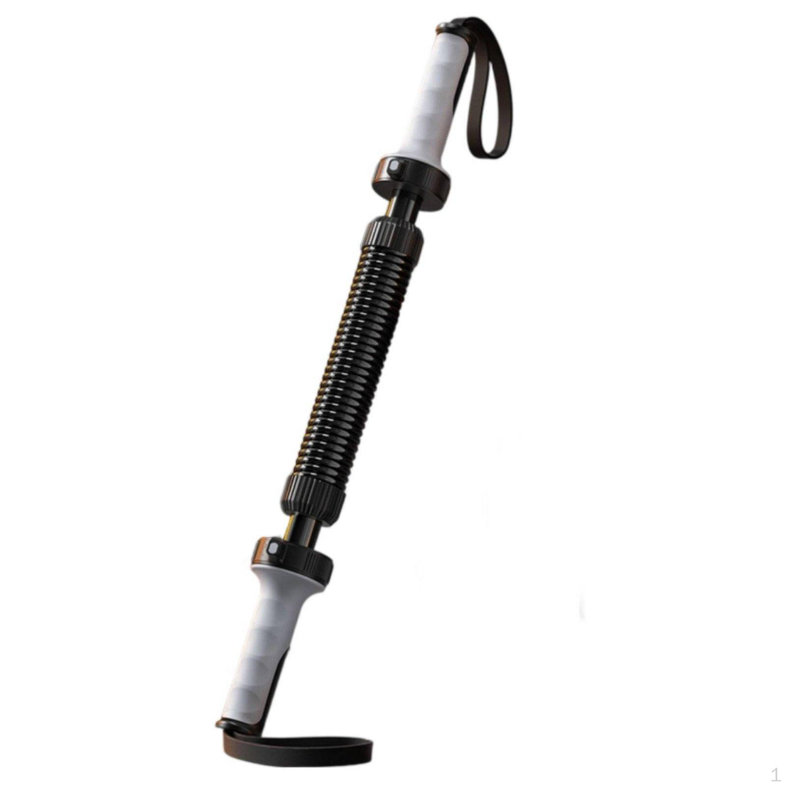 Resistance Bar Muscle Building Adjustable Exerciser Upper Body Training Arm for Men, Home Black Grey 20-40kg
