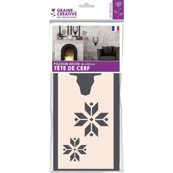 Pochoir 15 x 40 cm Tête de cerf