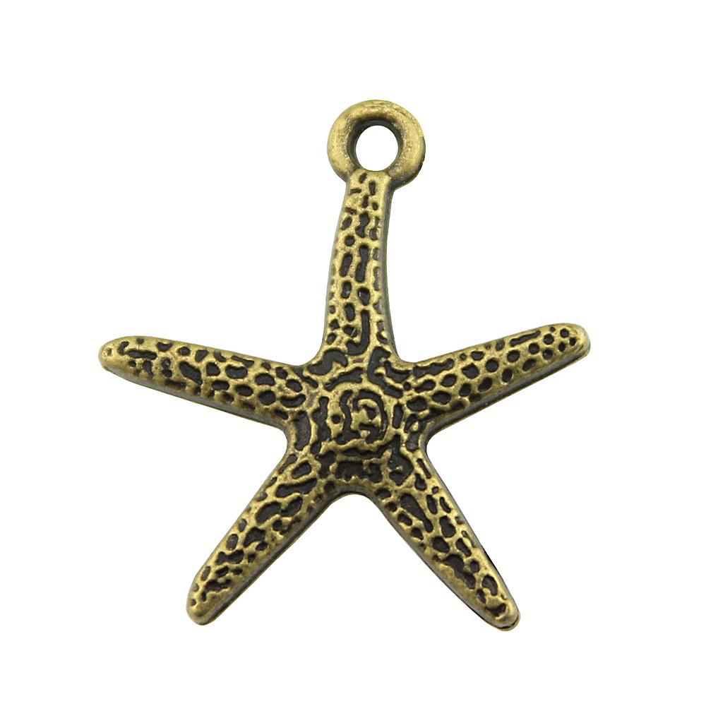 Starfish Charms Multi Color Metal Pendants For Beach Themed DIY Jewelry Accessories
