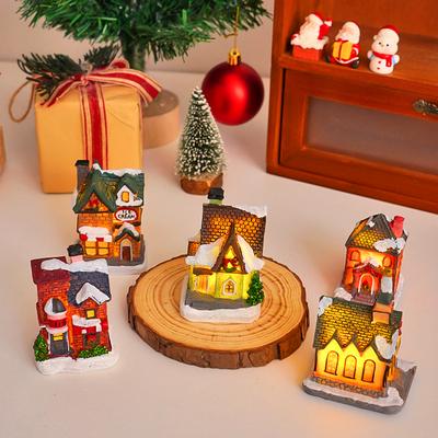 1 Adet LED Romantik Noel Kar Küresi Işıklı Ev Süsü Festival El Sanatı Masaüstü Ev Dekoru Sıcak Aydınlatma Figür Heykel