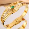 Retro Devil's Eye Opening Couple's Emerald Zircon Inlaid Eye Aiming Bracelet