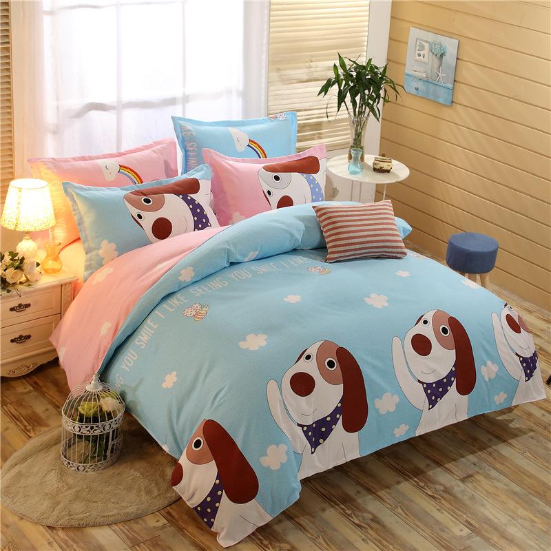 Cotton Bedding Set Sheet Geometric Flat Sheet Pillow Cover Bedding Set Home Decor