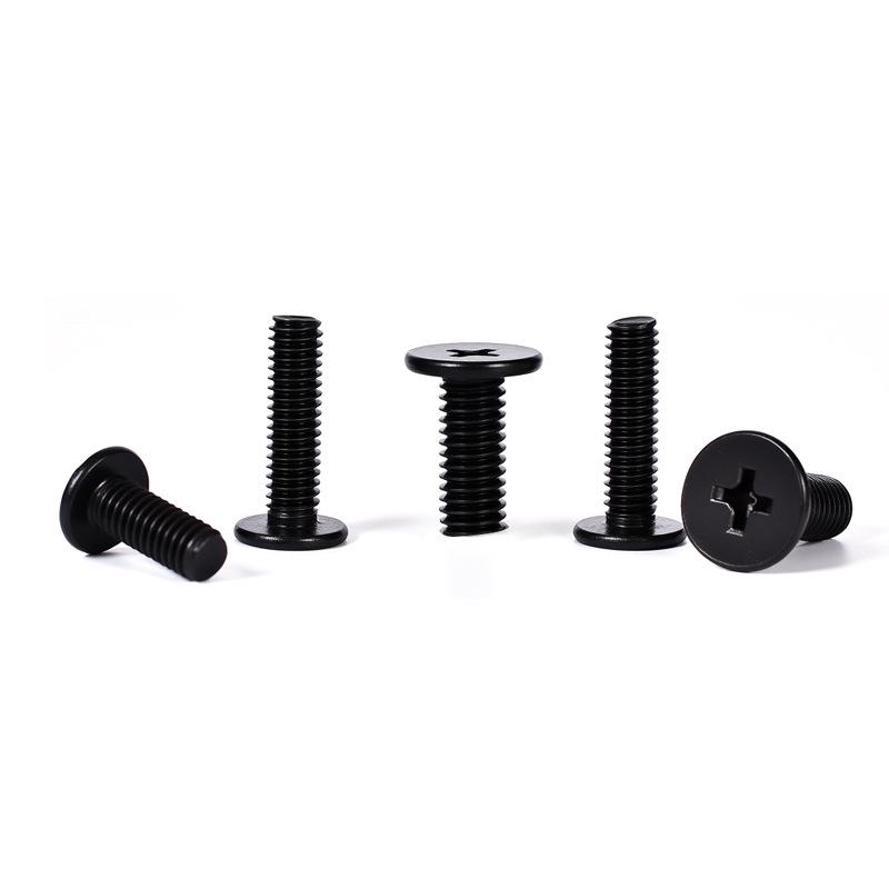 Black Cross Large Pan Head Ultra-Thin C Head CM Flat Head Machine Screw (M2-M6)