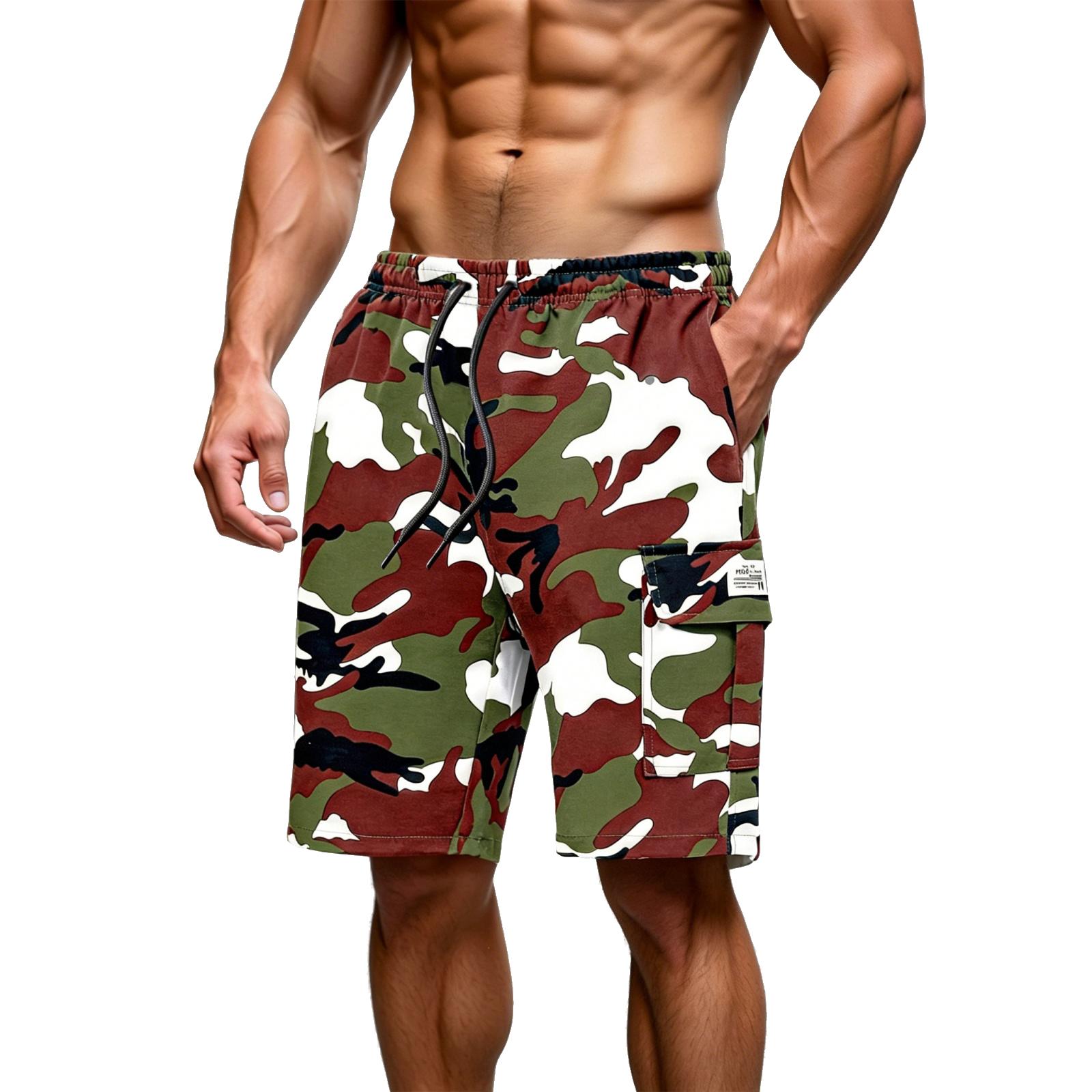 Men s Casual And Fashionable Camouflage Shorts - Men s Multi-pocket Workwear Shorts For Sports And Outdoor Wear XXL