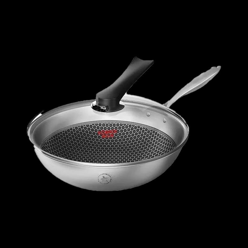 Kangbache 304 Stainless Steel Honeycomb Non-stick Wok