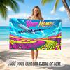 Nature Library Travel Theme Soft Beach Towel Personalized Custom Name Text Towel Portable for Beach Pool Travel