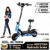 GT08 Electric Scooter For Adult 5600W Motor 60V 27AH E-Scooter 11 Inch Vacuum Off-Road Tires Off-Road Escooter