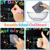 First and Last Day of School Double Sided Sign with Frame- 14”x11” Reble Dry Erase Board - Back To School Supplies for Kindergarten Preschool