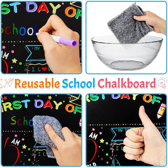 First and Last Day of School Double Sided Sign with Frame- 14”x11” Reble Dry Erase Board - Back To School Supplies for Kindergarten Preschool