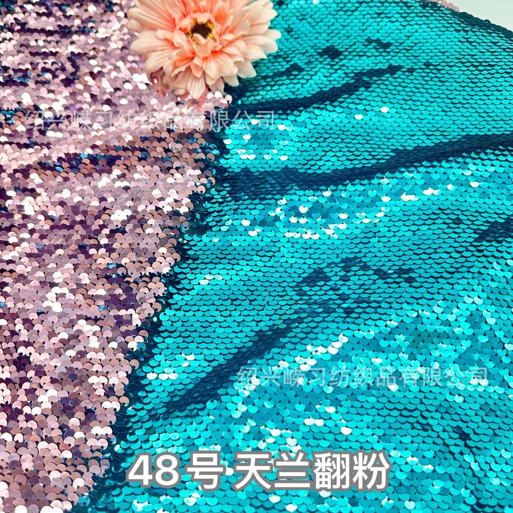 5mm Double-sided Flip-on Sequin Fabric for DIY Clothing, Bags ,background Wall Decoration of The Home
