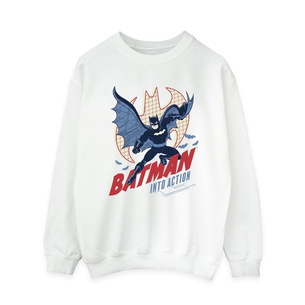 DC Comics Womens/Ladies Batman Into Action Sweatshirt