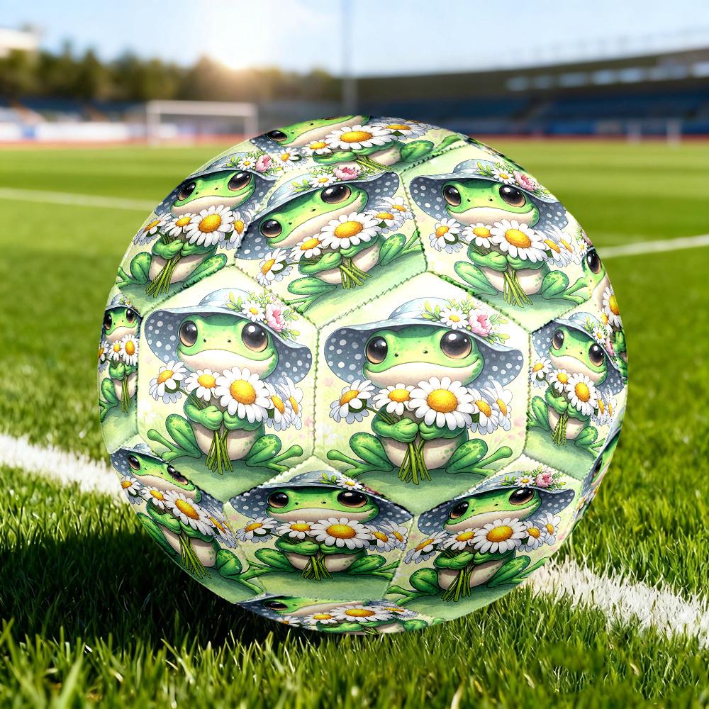1pc Frog Flowers Size 5 Soccer Ball Professional Lightweight Durable Match Training Football Indoor &Outdoor Sports BallTraining Ball Y60