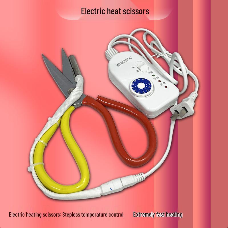 Electric Heating Scissors for Clothing Webbing and Trademark Sealing - Temperature-Controlled, Thickened Leather, Frayed Edge Heat Scissors No