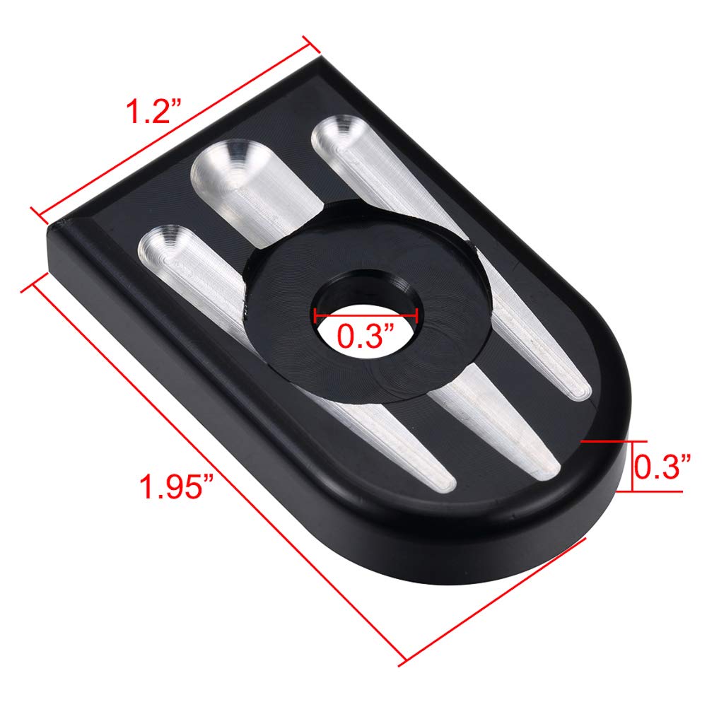 Amazicha Black Stainless Steel Fender Rear Seat Bolt Nut Tab Screw Mount Knob Cover 1/4"-20 Thread Compatible for Harley Davidson Sportster Softail