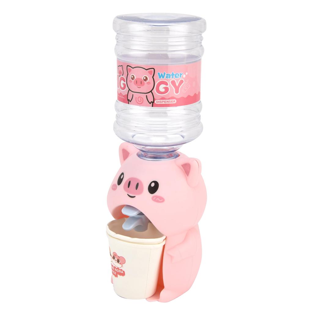 Mini Water Dispenser Cute Simulation Cartoon Kitchen Toy for Children Home KitchenPink Pig