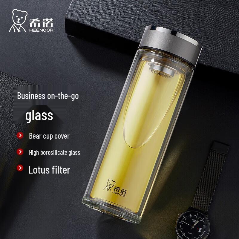 Xinuo Double-Layer Glass Tea Infuser Mug 410ml