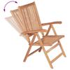 Adjustable Garden Chairs 2 pcs Solid Teak Wood