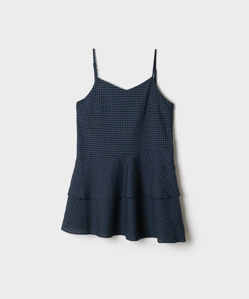 Seupao Check Frill Strap Sleeveless Blouse_Spbng37W04